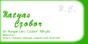 matyas czobor business card